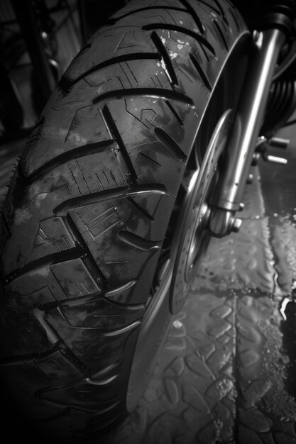 The rear wheel on a motorcycle Ride concept