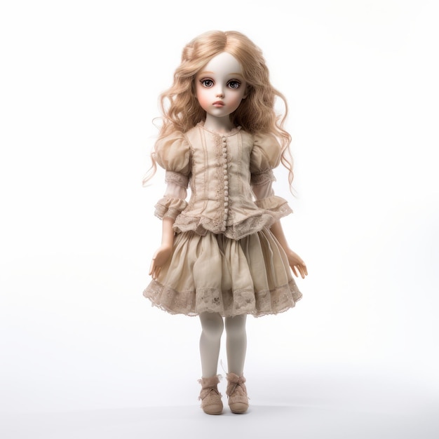 Rebeca Saray Inspired Doll In Light Brown Dress Commission For Tami Bone