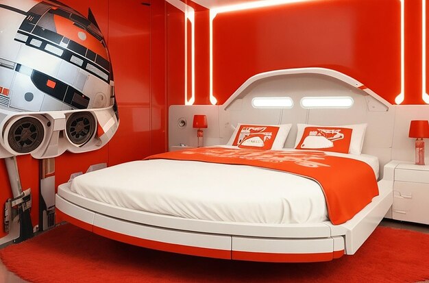 Rebel alliance redux a futuristic bedroom with a rebel theme