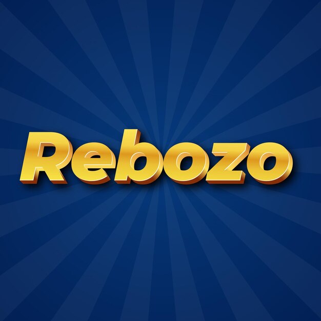 Rebozo テキスト効果 ゴールド JPG 魅力的なバックグラウンドカード写真