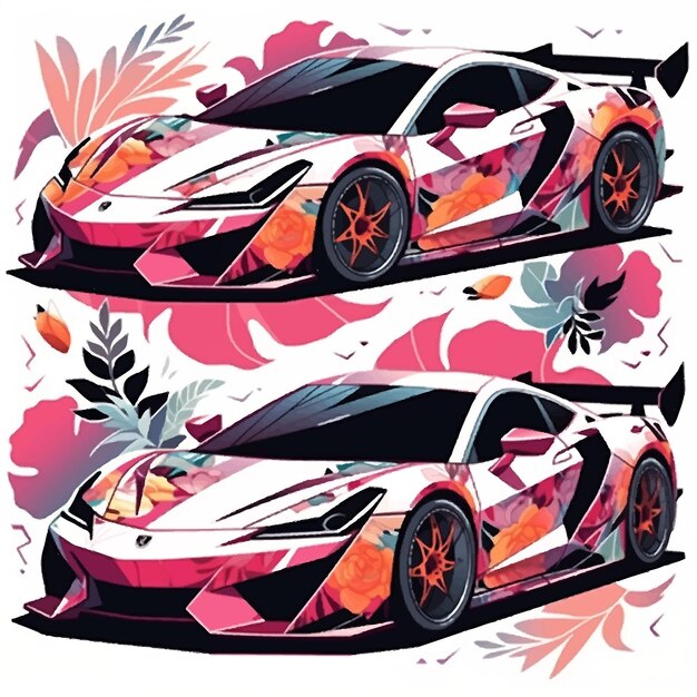 Photo rece car livery illustration