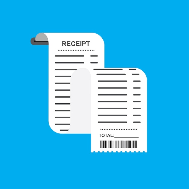 Receipt bill paper invoice design template