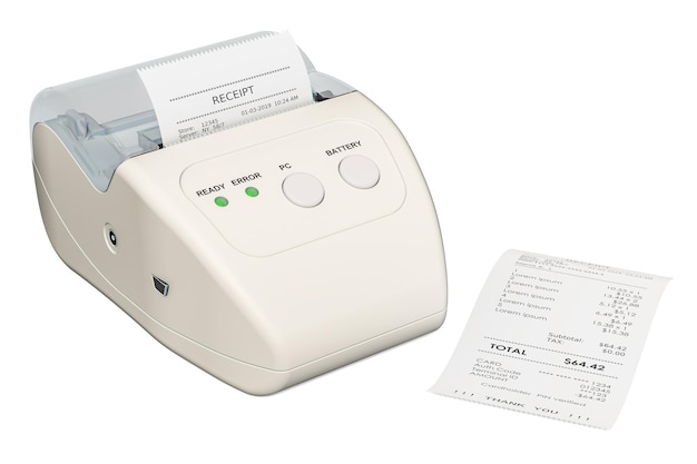 Receipt printer for POS 3D rendering