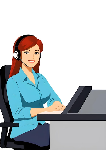 A receptionist vector illustration