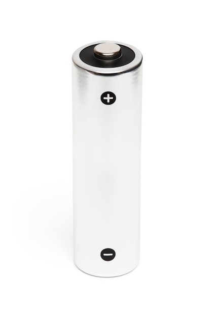 Photo rechargeable battery on white