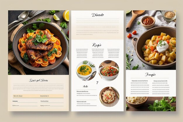 Photo recipe card template