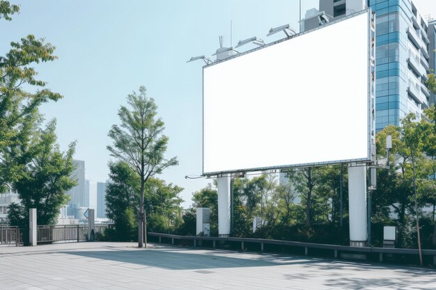 reclamebord wit sjabloon plaatshouder van een reclamebord op het dak