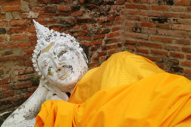 Reclining Buddha Image at Wat Yai Chai Mongkhon Temple in Ayutthaya, Thailand