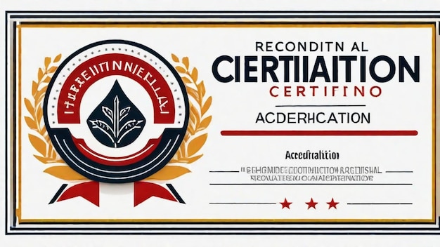 Photo recognized accreditation and certification