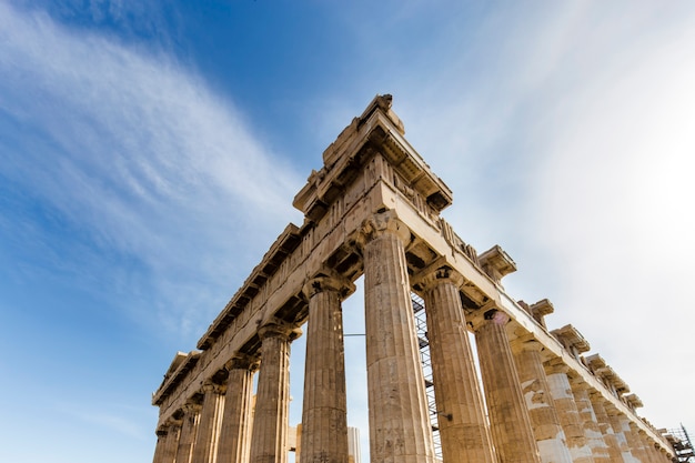 Reconstructie van Parthenon in Athene, Griekenland