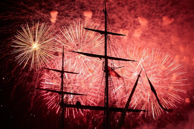 Record breaking firework show from Tall Ship Race 2022 in Aalborg