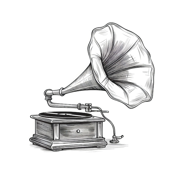 Photo record gramophone ai generated