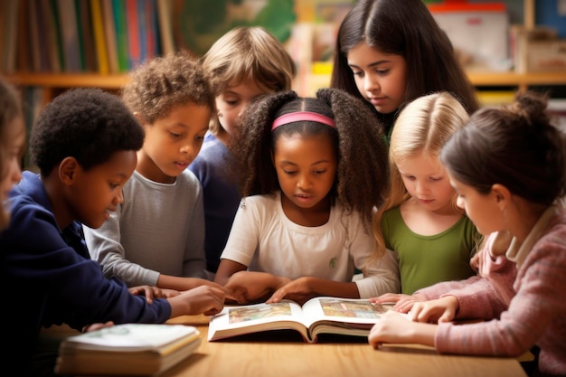 Record photo of school life of children