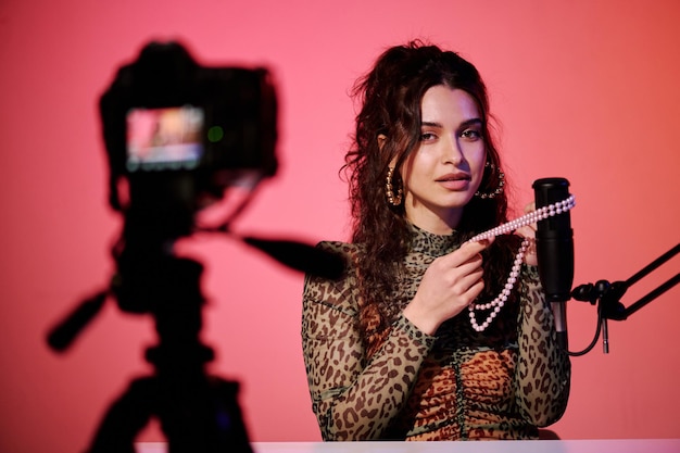 Recording ASMR With Bead Necklace