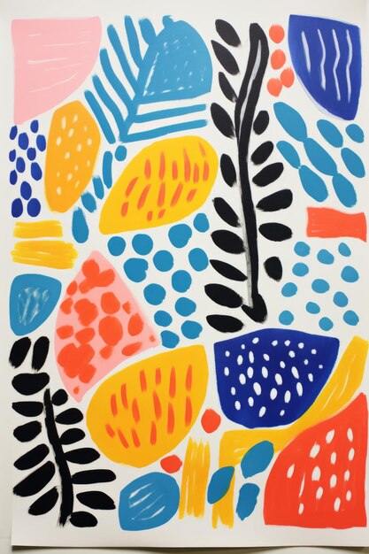 Recreate henri matisses la gerbe create block print in the ultra modern matisse