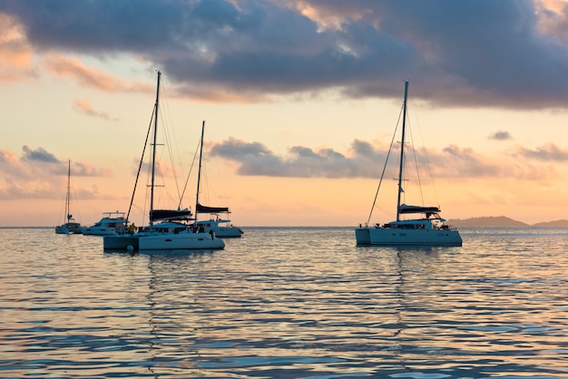 Recreational Yachts at the Indian Ocean