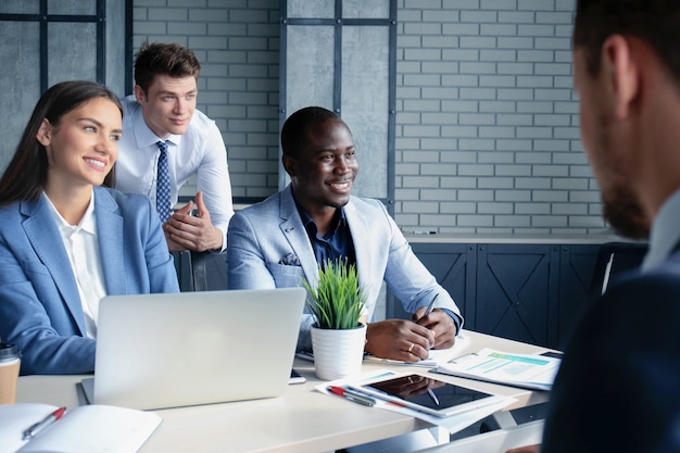 Photo recruiter checking the candidate during job interview