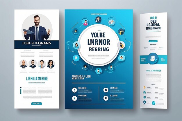 Photo recruitment advertising template recruitment poster job hiring poster social media banner