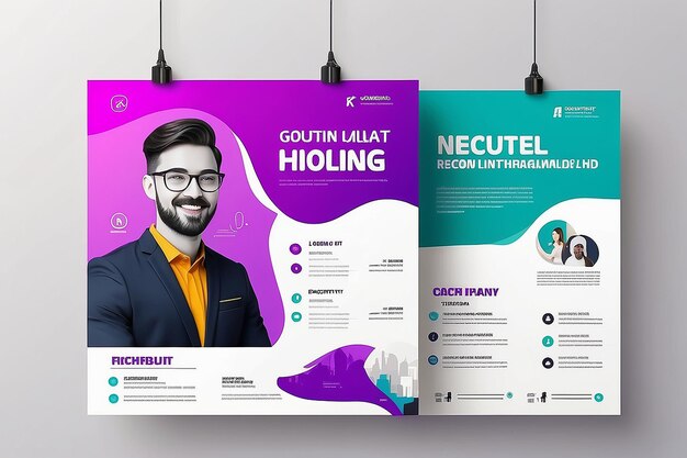 Recruitment advertising template Recruitment Poster Job hiring poster social media banner