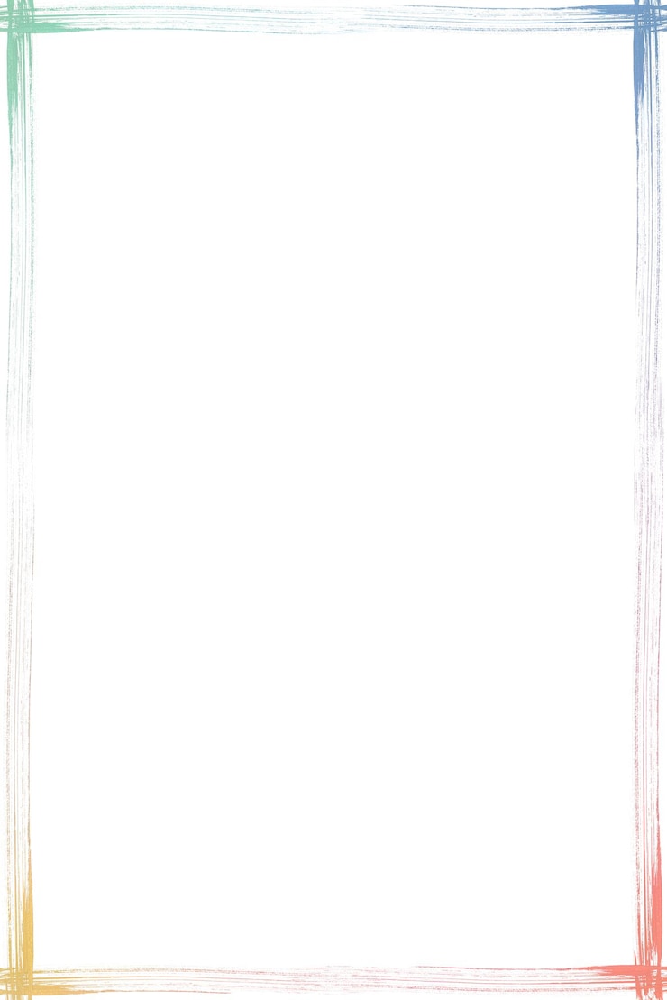 Photo rectangle colorful brush stroke frame design element