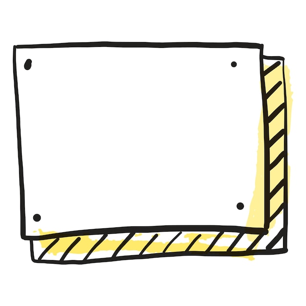rectangle frame png yellow digital sticker with blank space