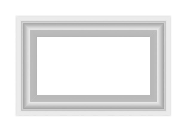 Rectangular 3D photo frame 3d render