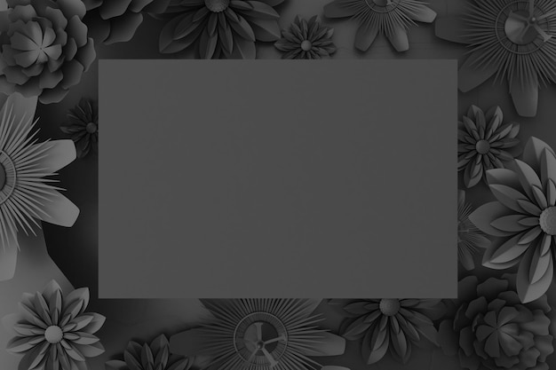 Rectangular black postcard background