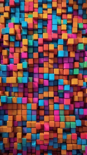 Photo rectangular cubes abstract bacgkround 3d illustration high resolution