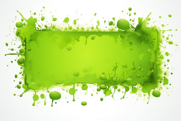 Rectangular horrible banner bubbly green acid that reminds one of disease and toxicity