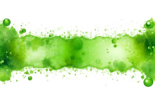 Photo rectangular horrible banner bubbly green acid that reminds one of disease and toxicity