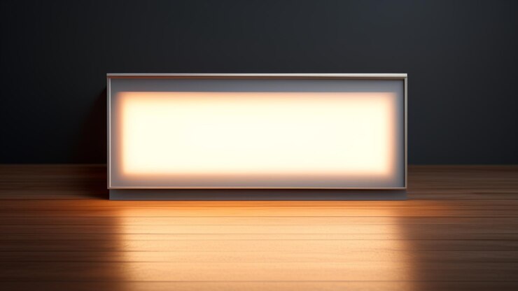Photo rectangular lightbox signage mockup