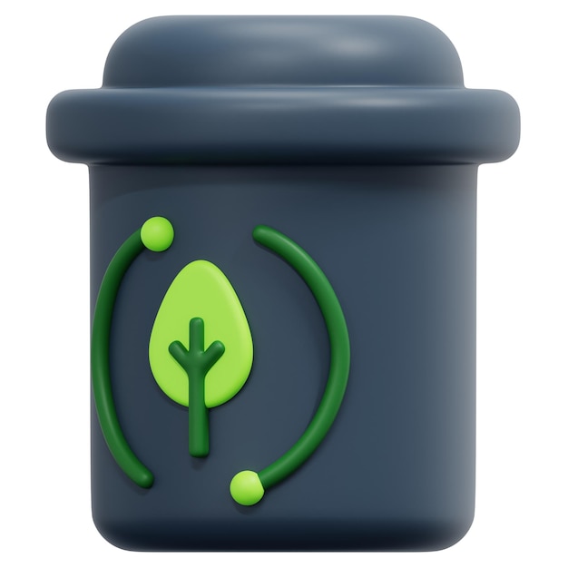 recycle 3d render icon illustration