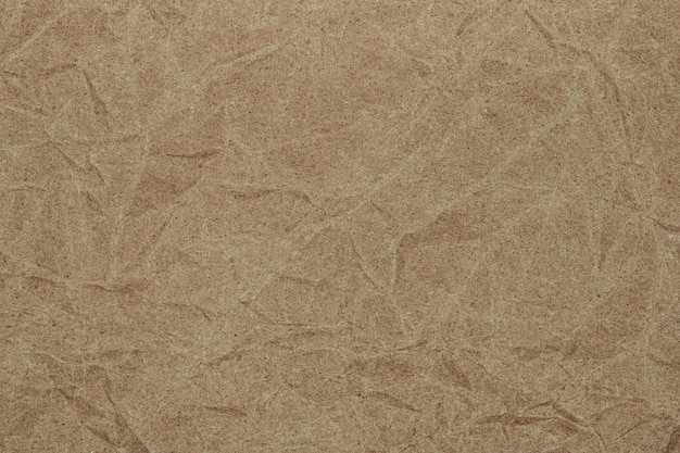 Recycle bruin papier verfrommeld textuur, oud papier oppervlak voor achtergrond.
