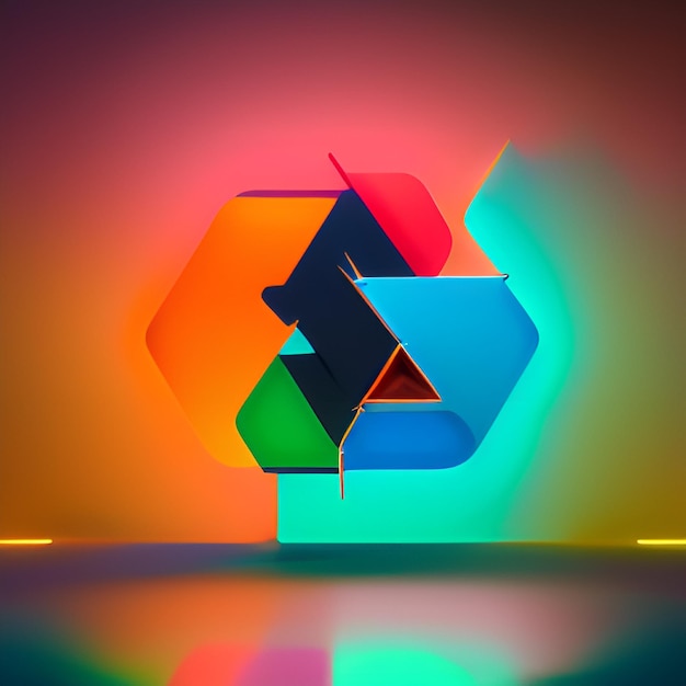 recycle colorful geometric