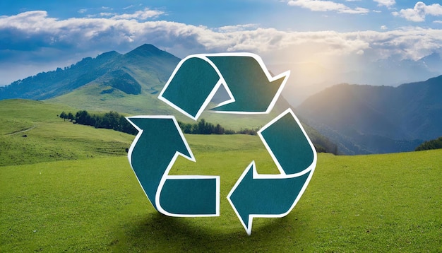 recycle icon circular economy environmental economy reduce reuse recycleai generated