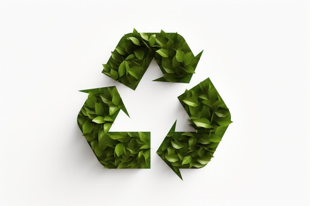 Recycle Logo Formed by Leaves A Visual Ode to EcoFriendly Passion