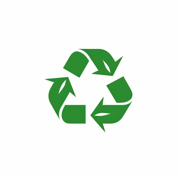 Foto recycle pictogram vector logo ontwerpsjabloon groen recycling teken