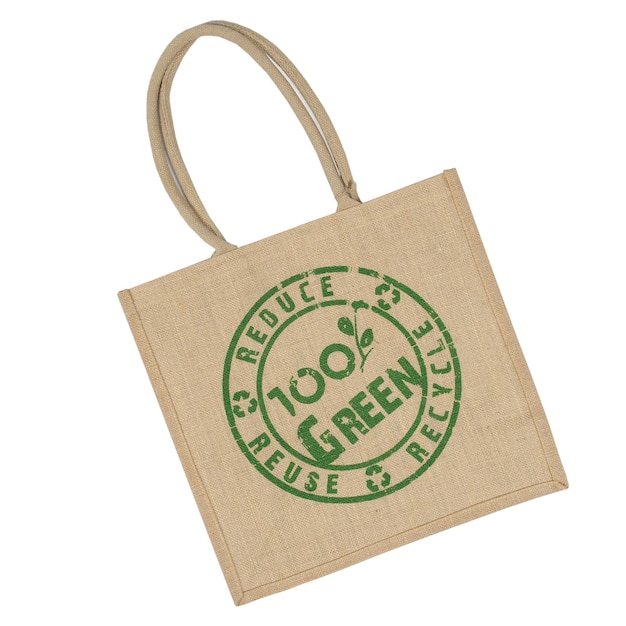 Recycle shopping bag isolated on white background