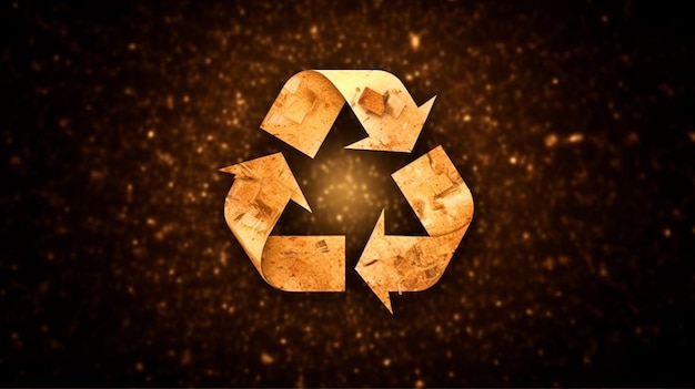 Recycle symbol copy space Eco friendly earth background Generative AI