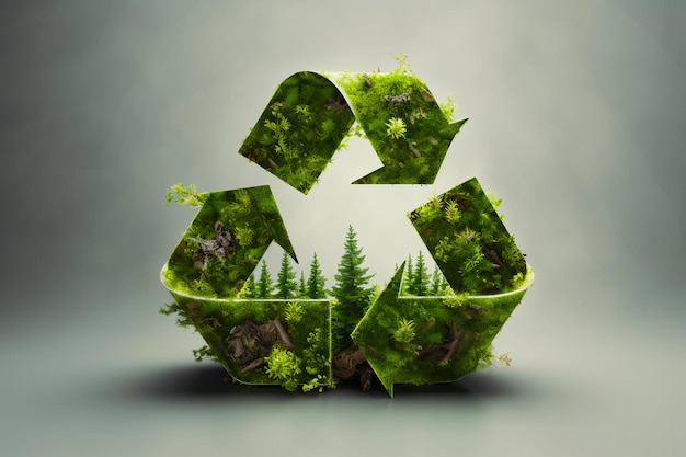 Recycle symbol copy space Eco friendly earth background