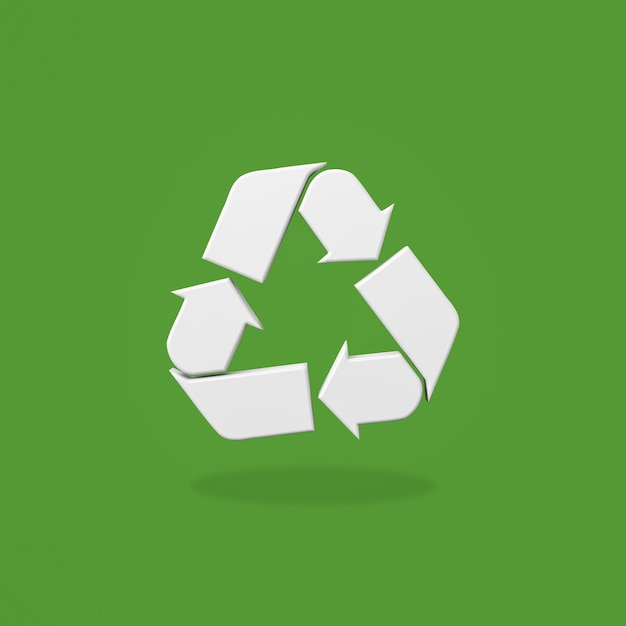 Recycle-symbool op groene achtergrond