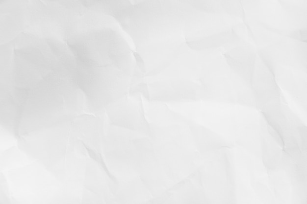 Recycled crumpled white paper texture background