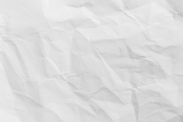 Recycled crumpled white paper texture or paper background