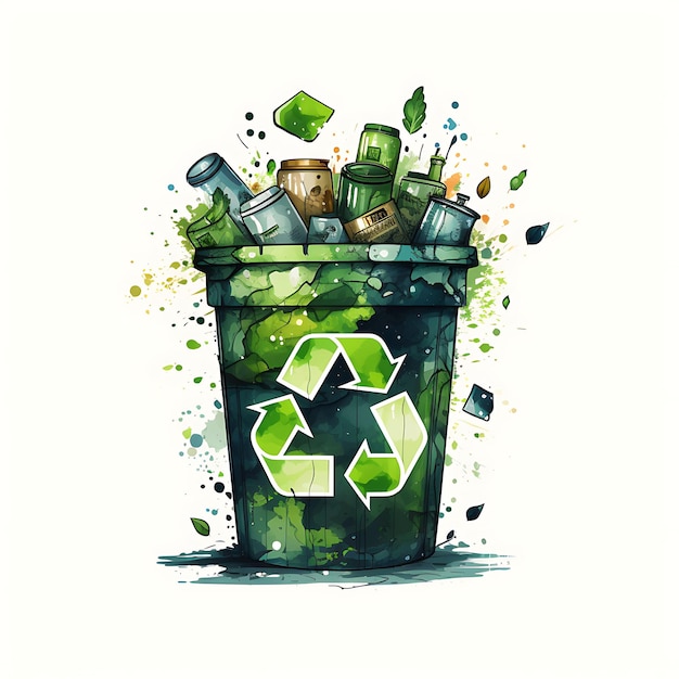 Recycling Bin Earth Hour Frame Shaped Like a Recycling Bin W Clipart Captivating Artwork Design