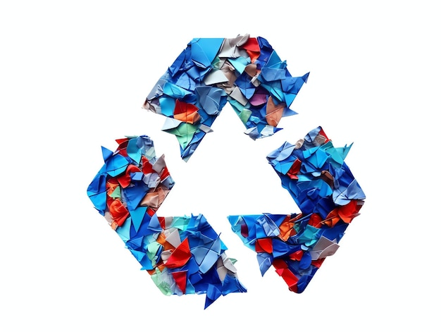 recycling logo het logo is van plastic van stukjes papier