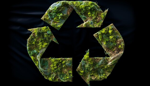 Photo recycling logo made by earth