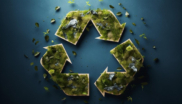 Photo recycling logo made by earth