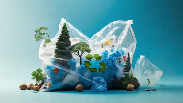 Recycling Symbols on Plastic Bag