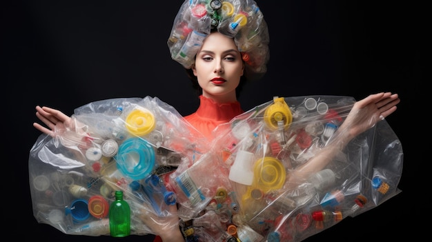 Foto recycling van herbruikbare producten ter bevordering van duurzaamheid en milieubewustzijn