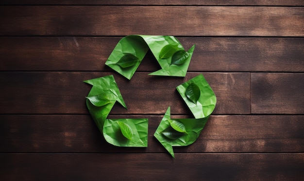 Recyclingconcept Recycle-bord voor een ecologische levensstijl zonder afval Generatieve Ai